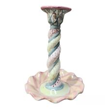 Vintage MacKenzie Childs Bearded Iris ,1983 Candy Cane twisted candle Holder  picture