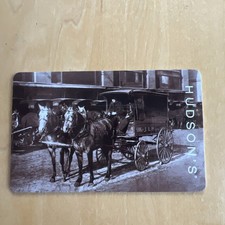 Vintage Hudson’s Department Store Gift Card Featuring Horse BuggyDated 2000 EUC picture