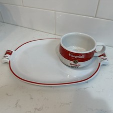 Vintage Campbell’s Tomato Soup Cup/ Bowl + Plate / Tray 1994 Westwood Set picture