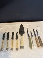 Vintage Sheffield England Cheese Set Mixed Tableware/Fruit Knife Japan Lot of 9 picture