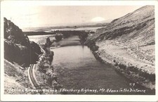 RPPC Washington View of Railroad Tracks on Yakima-Ellensburg Highway 1945 picture