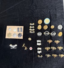 WWII US Military Original Pins Collection - Officer Insignia, Badges, Emblems picture