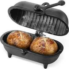 Cast Iron Baked Potato Cooker Latch Cast Iron Potato Roaster Wood Burners picture