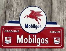 18 Inch Mobilgas Gasoline Minute Man Service Vintage Style Die Cut Sign picture