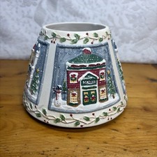 Yankee Candle HOLIDAY SNOW CHRISTMAS VILLAGE Large Jar Topper Shade picture