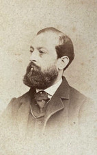 MAN with BEARD in BERLIN GERMANY CDV PHOTOS c1866 picture