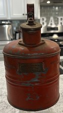Vintage Justrite 1930's-1940's Fuel Can,Protection Approved Safety 1 Gallon Can picture
