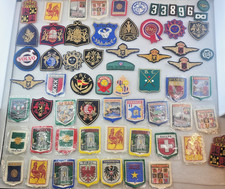 Vintage Travel Souvenir Patch Lot 61pc Gold Bullion Embroidered Europe Congo picture