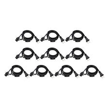 10Pack 6FT 18AWG Single Light Replacement Clip in Lamp Cord with Switch Black picture