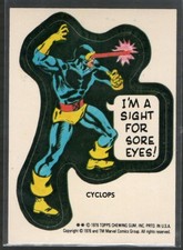 1976 Topps Cyclops Rookie Marvel Super-Heroes Sticker Vintage RC picture