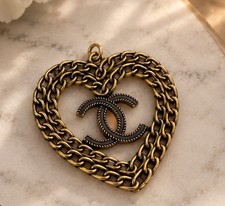 Chanel Flat Button XL 60mm 6cm Single Metal/ antique gold picture