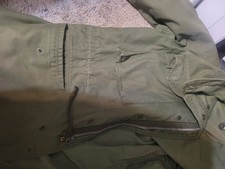 Vintage US Army M65 Field Jacket OG-107 Silver Serval Zip Regular Medium picture