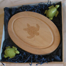 Charcuterie Serving Board Maple Leaf At Home Sea Turtle & Salt & Pepper picture