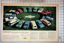 1959 Chevrolet Cars Original Print Ad El Camino Impala Corvette picture