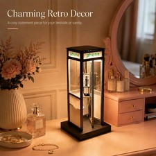 Vintage Tall Phonebooth Led Night Light Nostalgic British Street Decor Light War picture