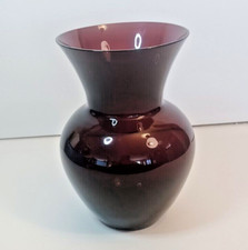 FTD Amethyst Purple Glass Vase Flared Rim 7