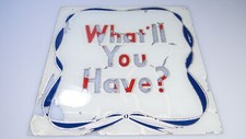 Antique Pabst Blue Ribbon Reverse Painted 