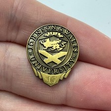 Vintage Johnson Wales University 15 Year Employee Service Lapel Pin Gold Tone picture