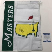 PATRICK REED SIGNED 2018 MASTERS FLAG AUTHENTIC AUTOGRAPH PROOF BECKETT COA B picture
