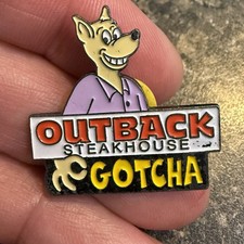 Outback Steakhouse Gotcha Vintage Collectible Pin Made You Look Ok Okay Game VTG picture