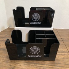 2x New JAGERMEISTER Bar Napkin Holder Straw Coaster Caddy Serve Tray JAGER Stag picture