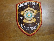 ECTOR COUNTY  TEXAS SHERIFF COLLECTIBLE OBSOLETE SHOULDER   PATCH BX 25#17 picture