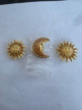 Vintage Sun and Moon Button Covers Set picture