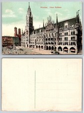 Munich New Town Hall Neues Rathaus Germany Postcard Vintage c1900s picture