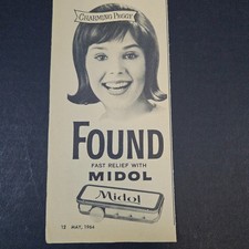 1964 Midol Vintage Print Ad Poor Charming Peggy Periodic Pain Relief New York picture