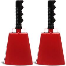 2pc Red Cowbell with Handle Noise Maker Football Game Sporting Event Cow Bell picture