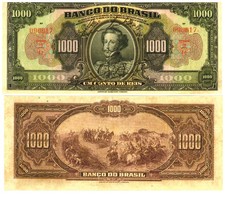 u Reproduction Note Brazil 1000 Mil Reis = 1 Conto de Reis 1923 Pick #123  0813R picture
