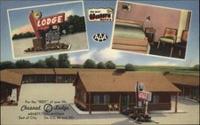 ARNETT OKLAHOMA OK Chestnut C Lodge LINEN Postcard picture