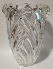 Vintage Mikasa Germany Heavy Lead Crystal Clear Swirl 6.25