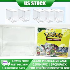 5/10PCS Clear PVC Protective Case For Pokemon Booster Box 0.5mm Thick  picture