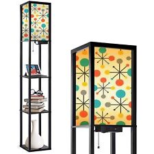 Mid century fifties modern atomic retro colors seamless pattern Floor Lamp wi... picture