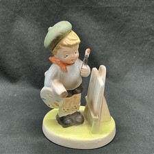 Flambro Little Artist Boy Porcelain Figurine 4.75 Painter Painting Collectible picture