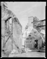Photo:Mount Airy Maryland 1931 Ruins of Brick House Chimney Walls picture