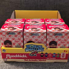 World's Smallest Monchhichi Soft Flocked Blind Pack Collectible Figure Set of 6 picture