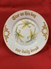 Vintage Plate ZS&C Bavaria GIVE US THIS DAY OUR DAILY BREAD Decorative Wheat picture
