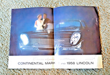 Original 1958 Lincoln All Lines Sales Brouchure (10 pages) picture