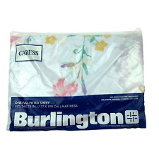 Vintage Burlington Wild Lillies Caress Floral Fitted Full Sheet 54 x 75 New picture