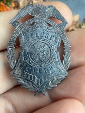 Antique 1880-1900  Deluge Clerks Fire Badge Silver picture