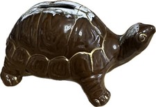 Turtle Bank Brown Red Clay Ceramic with Plug picture