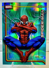 2026 Topps Chrome Marvel Spider-Man /199 SP #163 Teal Refractor Limited Edition picture