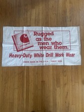 Vintage Carhartt Advertising Store Display Sign Canvas Made In USA picture