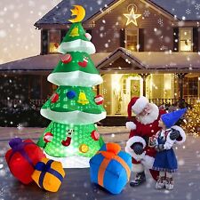 7FT LED Lighted Inflatable Christmas Tree Xmas Party Outdoor Garden Decorations picture
