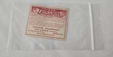 Antique Pacific Pharmacy Eureka CA LAUDANUM Poison Label Authentic 1910s... picture