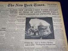 1946 NOVEMBER 27 NEW YORK TIMES - TRIAL OF LEWIS OPENS TODAY - NT 831 picture