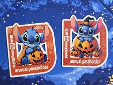 Disney Annual passhol Magnet   2 Stitch  Halloween *FAN ART MAGNETS* picture