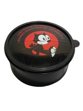 Vintage 1987 Felix the Cat Plastic Round Retro Storage Container picture